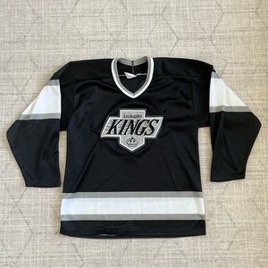 Vintage 1990s CCM Men’s Black/White NHL Los Angeles Kings Athletic Hockey Jersey
